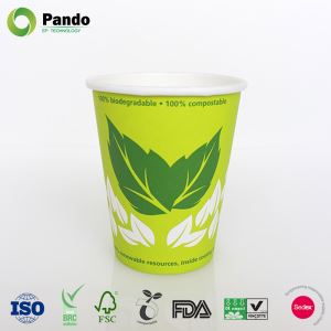 Tazze di carta da caffè calde a parete singola